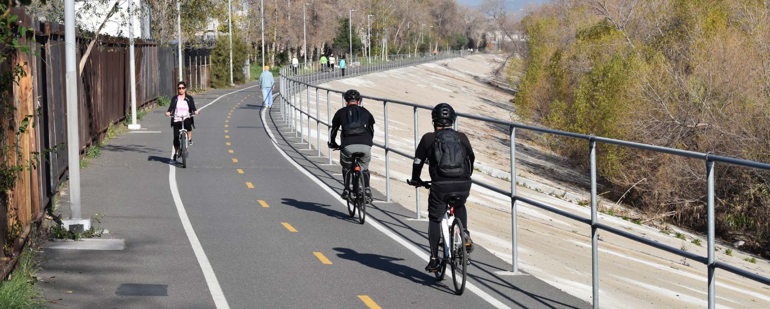 Bicycle paths are just one of the many recreational opportunities along the L.A. River. Photo by Andrew Pasillas 