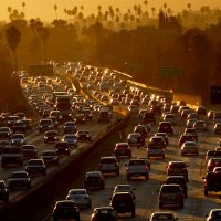 Image of traffic on the 101 freeway in Los Angeles