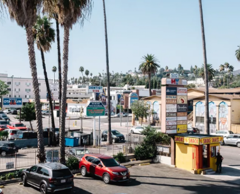 Image of mini-mall in Southern California