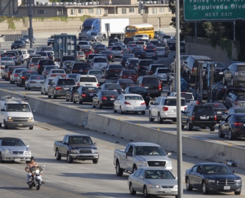 image of traffic congestion on California freeway