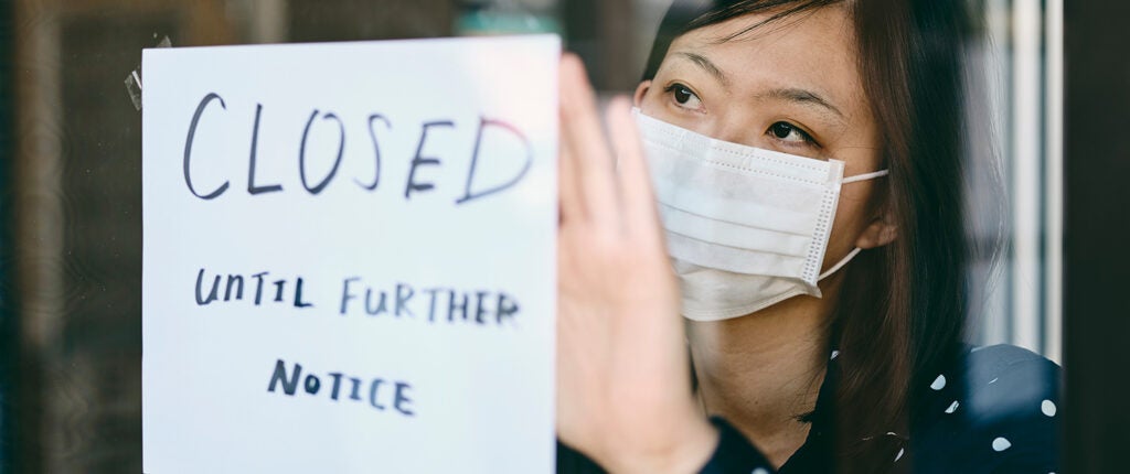 The report estimates that 233,000 Asian American small businesses closed from February to April, representing a decline of 28% over the two-month period