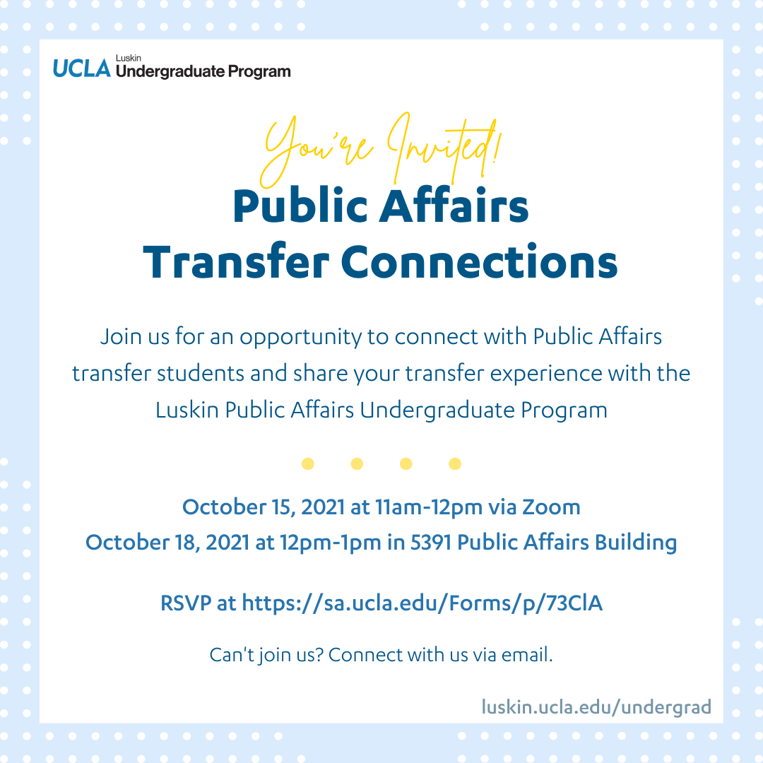 UCLA Luskin Transfer Connections
