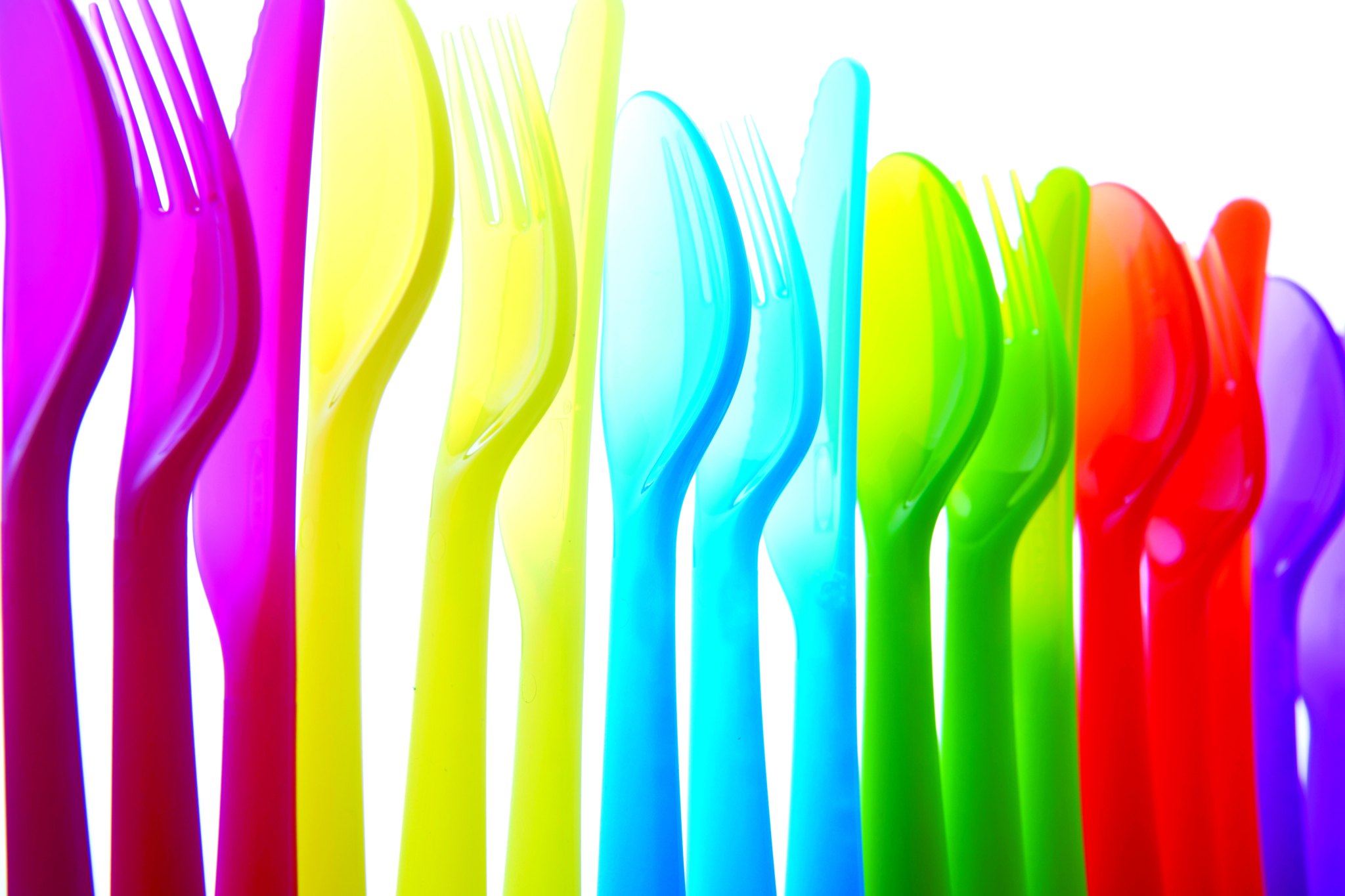 stock illustration of plastic utensils