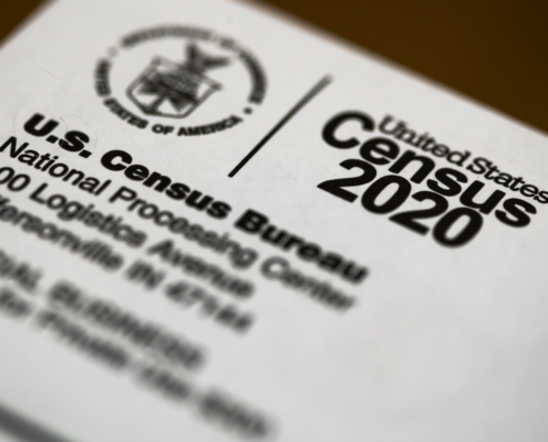 An envelope containing a 2020 census letter.