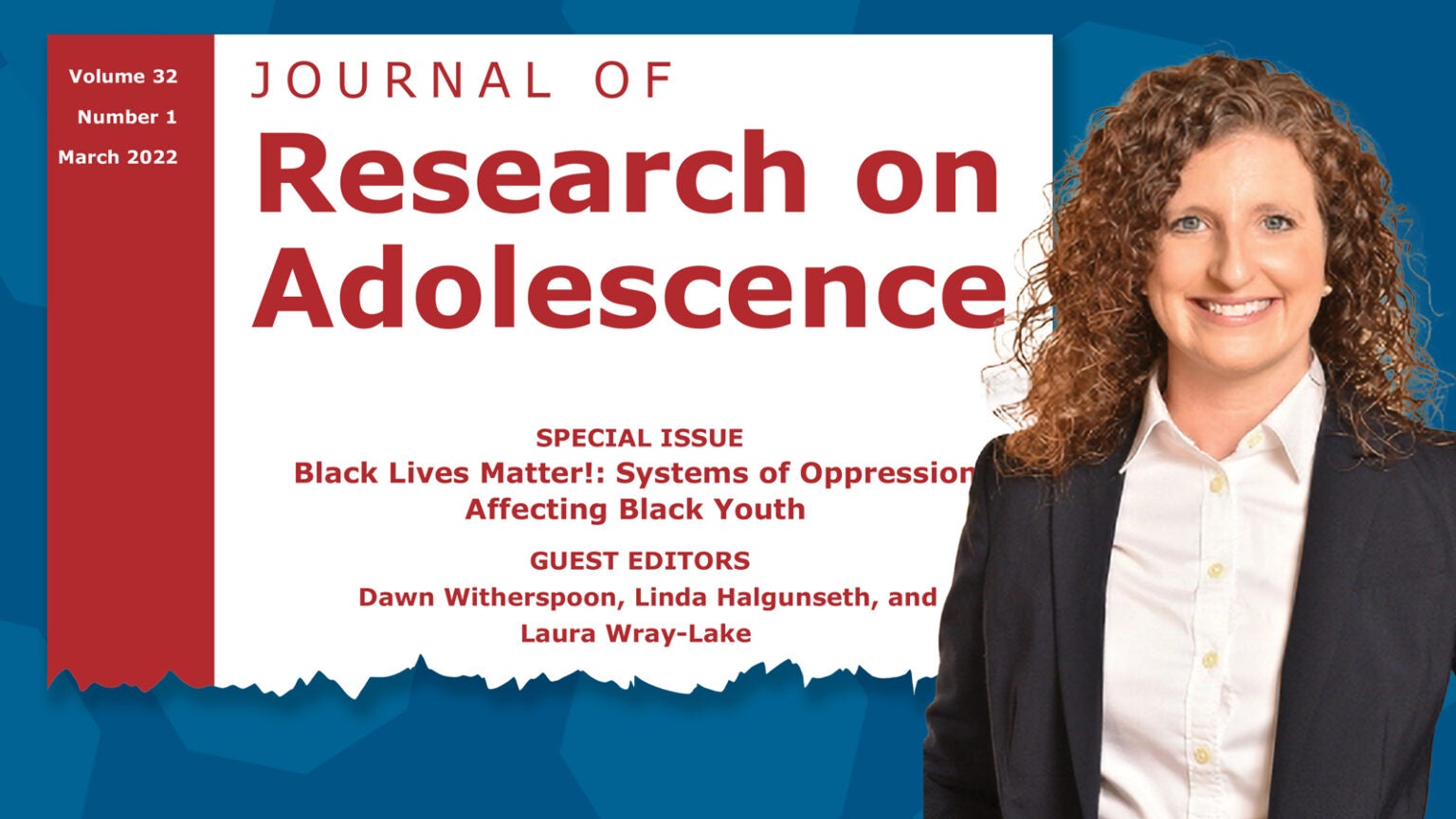 composite image of journal's cover and photo of the UCLA scholar