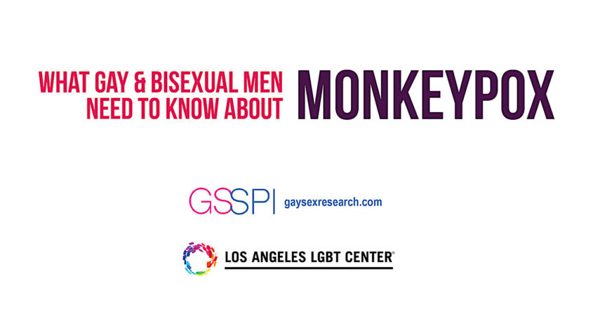 multicolored text reading "What Gay and Bisexual Men Need to Know About Monkeypox"