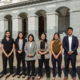 young people from UCLA pose outside the Statehouse in Sacramento