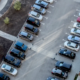 aerial view of parking lot