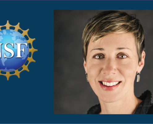 headshot of woman and National Science Foundation logo