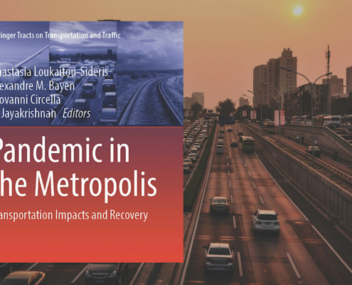 book cover with freeway traffic in background