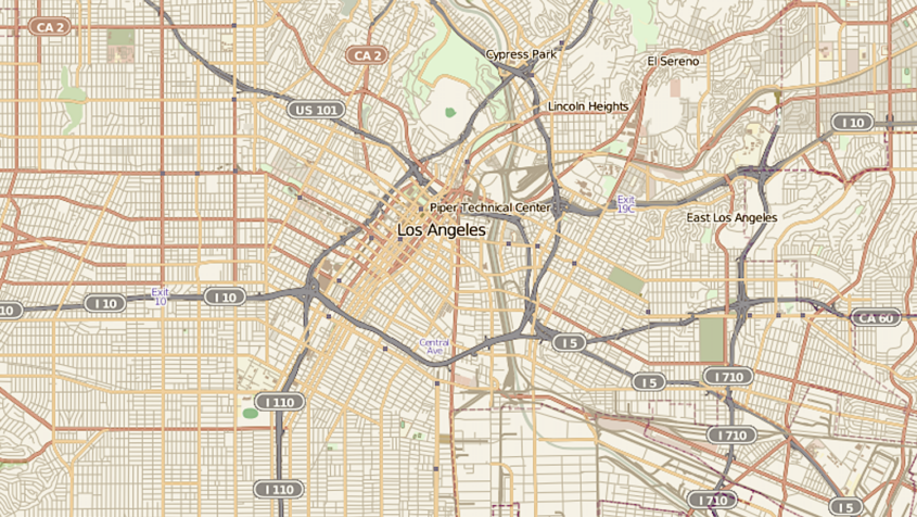 map of Los Angeles