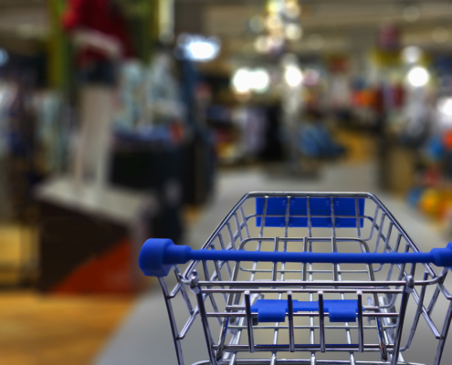 shopping cart in store