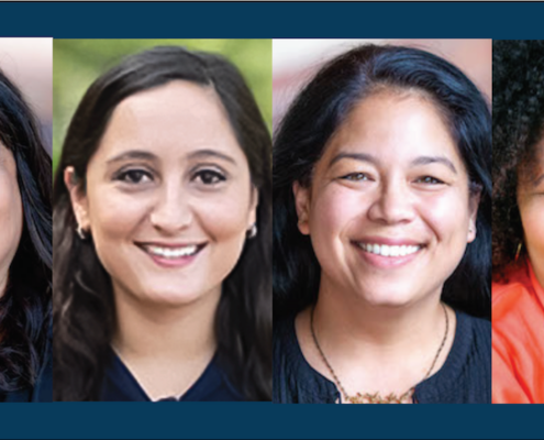 Head shots of four women