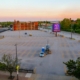 large, empty parking lot