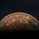 closeup of top of penny