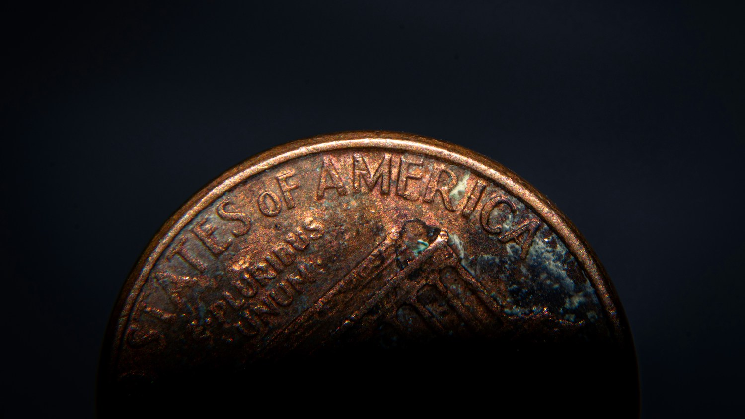 closeup of top of penny