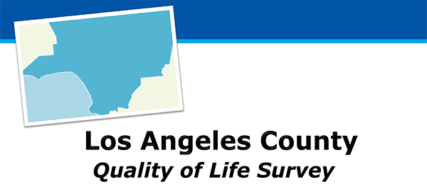 text with report name and a map of Los Angeles County