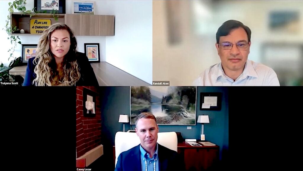 webinar with three people shown