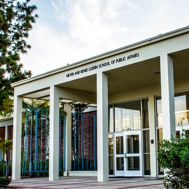 UCLA Public Affairs Building at Dusk