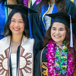 Two young female graduates