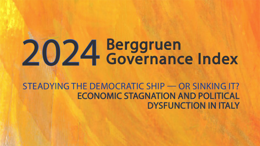 Image of Berggruen report cover on Italy