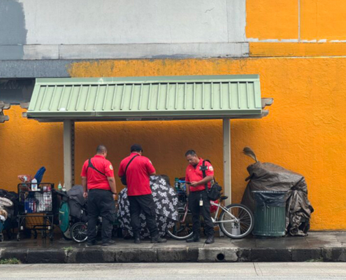Image of bus stop shelter.