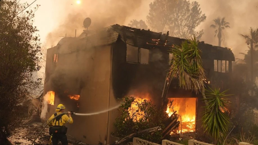 Image of burning building