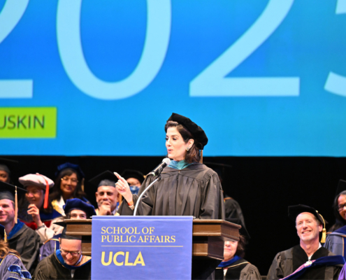 Nathalie Rayes MPP '99 addresses the UCLA Luskin class of 2025.