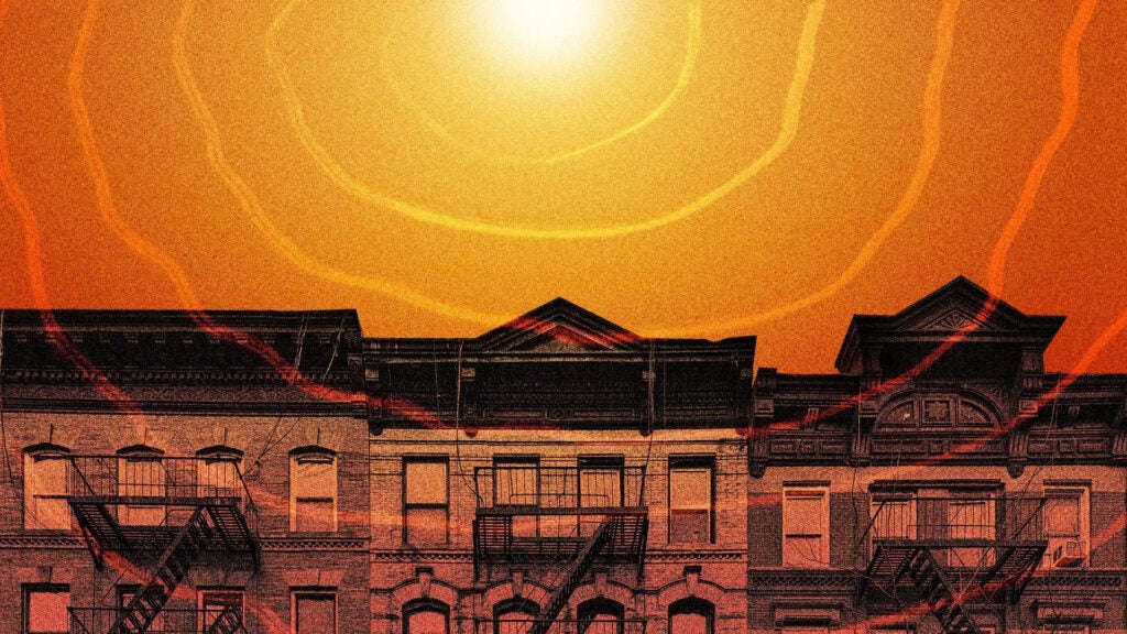 Illustration of heat in urban area.
