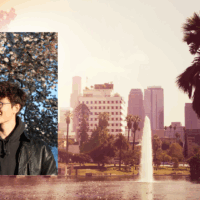 Website Slider Headliner Stories (2) headshot of Masters in urban and regional planning student Paul Louboutin overlay a shot of macarthur park and the lake.