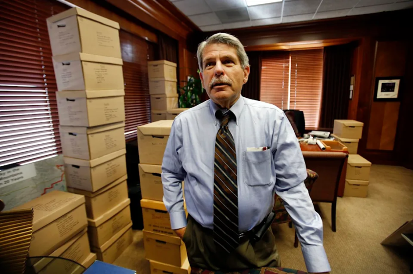 Zev Yaroslavsky, a former member of the Los Angeles County Board of Supervisors, in his then-office in 2014. (Los Angeles Times)