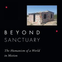 black background with book title and red spotted house