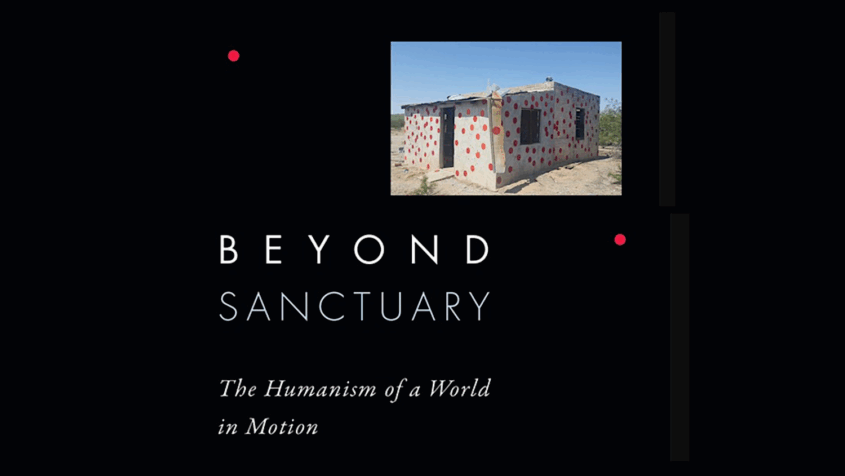 black background with book title and red spotted house