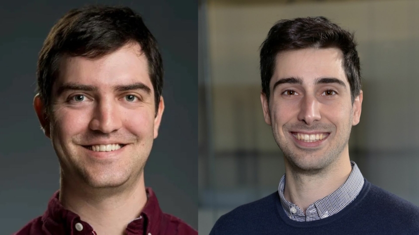 Headshot of new assistant professor Isaac Opper and on the right a headshot of new assistant professor Carlo Medici.