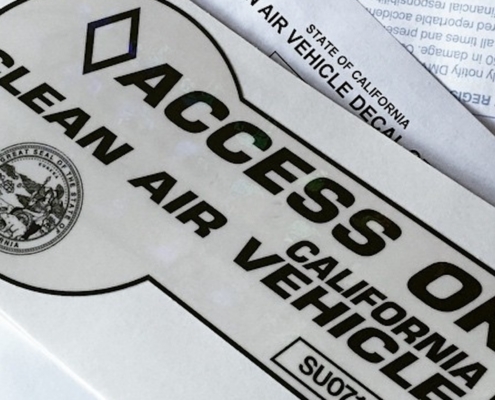 California clean-air vehicle decal