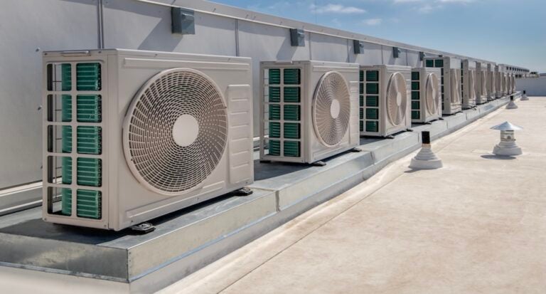 large air conditioning units on building rooftop