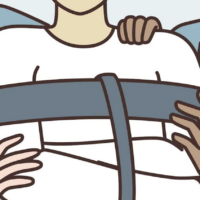illustration of person being restrained