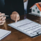 picture of desk with mortgage documents