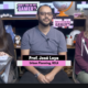 Assistant Professor José Loya sits between the two hosts of PBS SoCal’s Won’t You Be My Gamer? during the show’s gameplay and discussion.