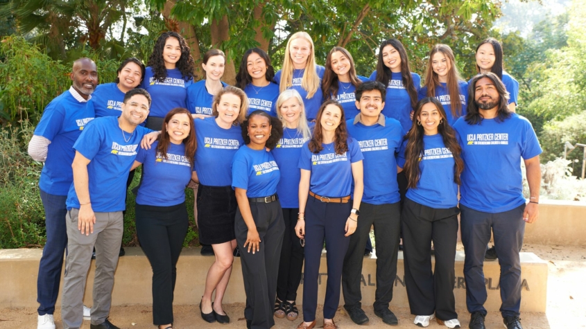 Group photo of all the research assistants at the UCLA Pritzker Center including Juan Nunez