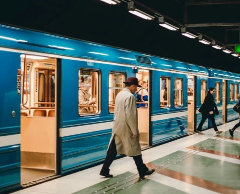 People using the subway