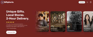 Website for Giftphoria the new "Anti—Amazon" that connect consumers with local businesses
