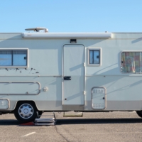 Large vehicle parked.