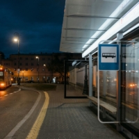 Bus stop.