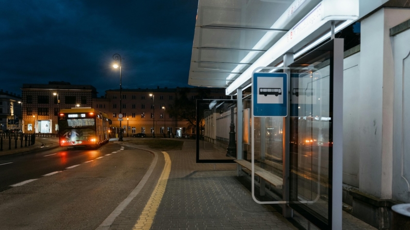 Bus stop.