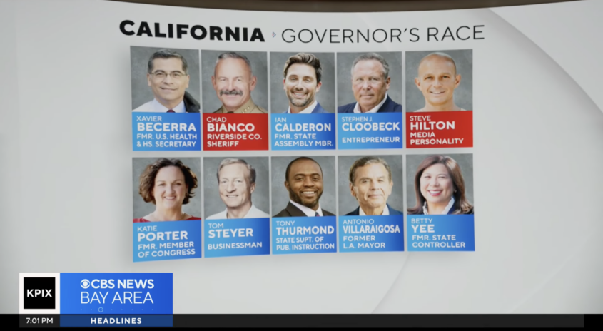photo of all the candidates running for California's governor.