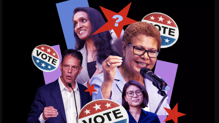 collage of three women and one man