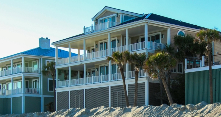 Beach houses.