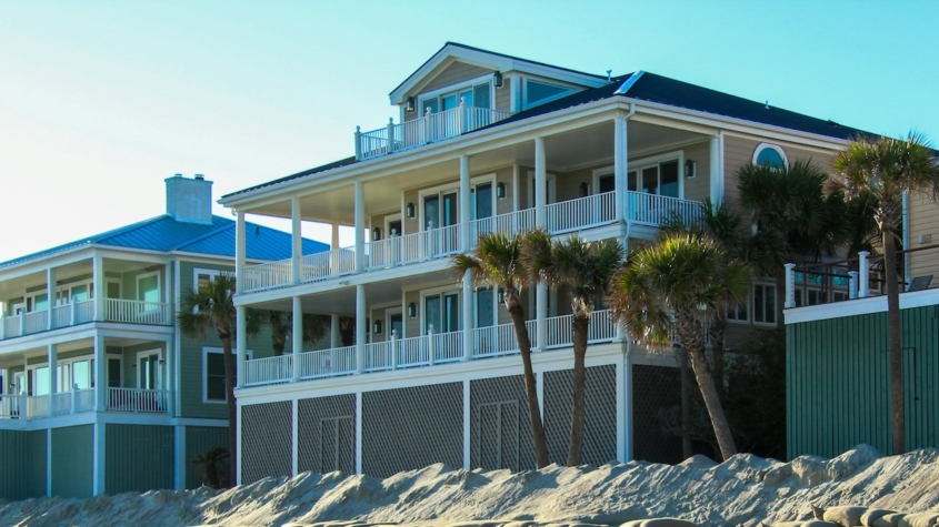 Beach houses.