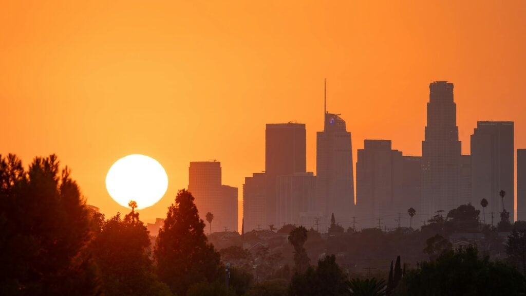 Sun on the horizon.